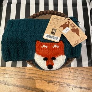 NWT crocheted fox headband
